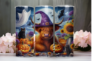 Halloween Highland Cow Tumbler