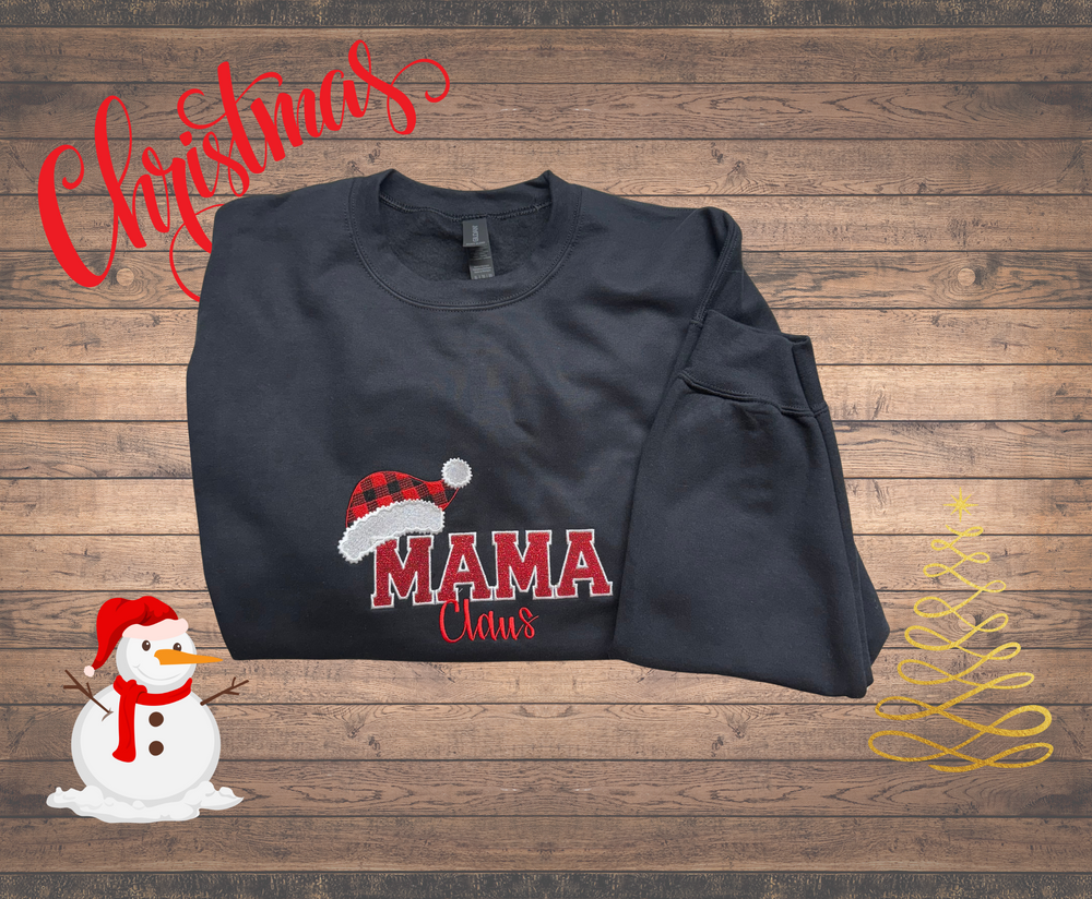 MAMA Claus - T-Shirt Embroidery