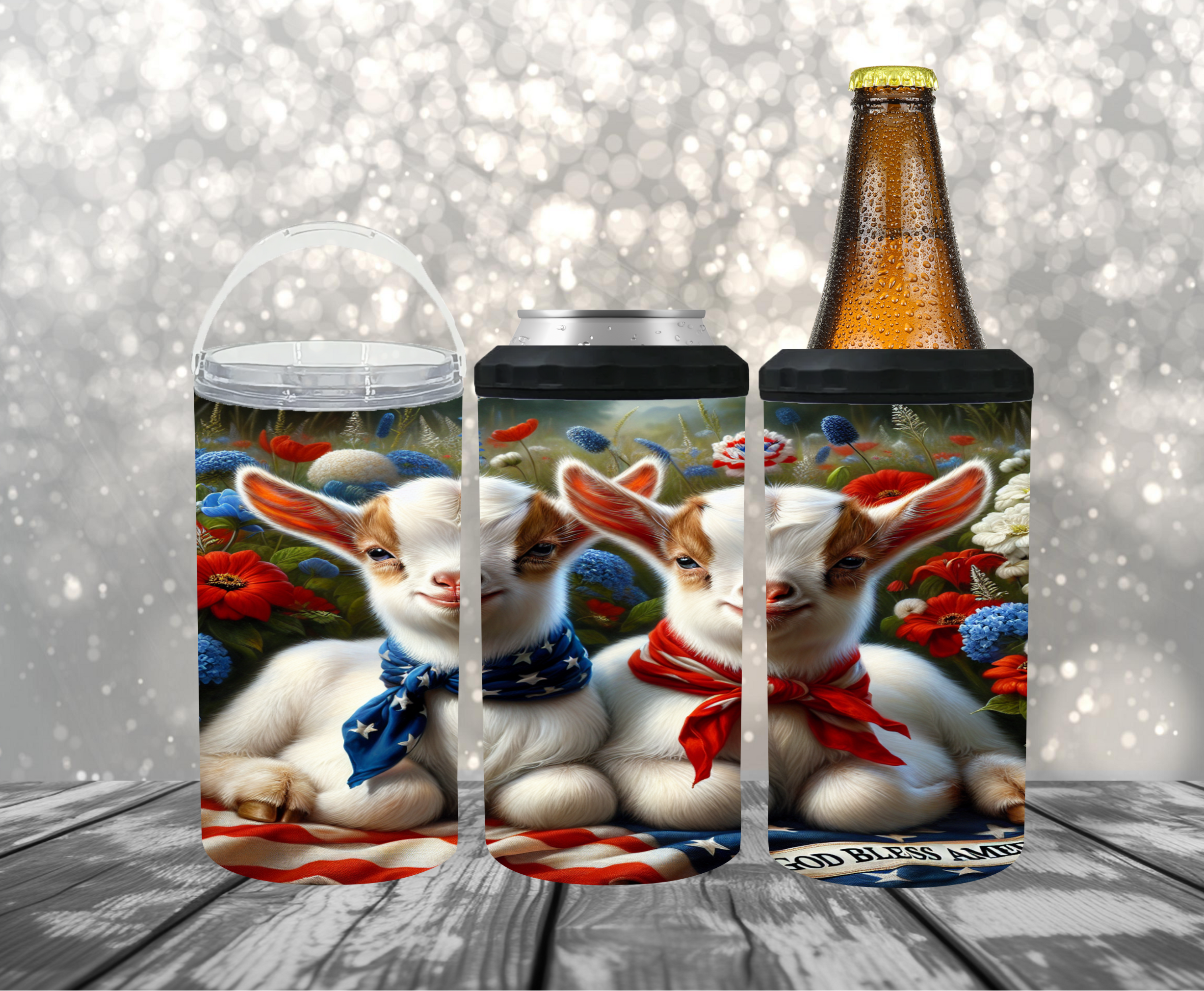 Goat Patriotic 4-1 Can Cooler - Digital Download