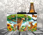 Load image into Gallery viewer, Giraffe Sunflower 2 Can Cooler - Digital Download
