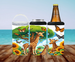 Load image into Gallery viewer, Giraffe Sunflower 2 Can Cooler - Digital Download
