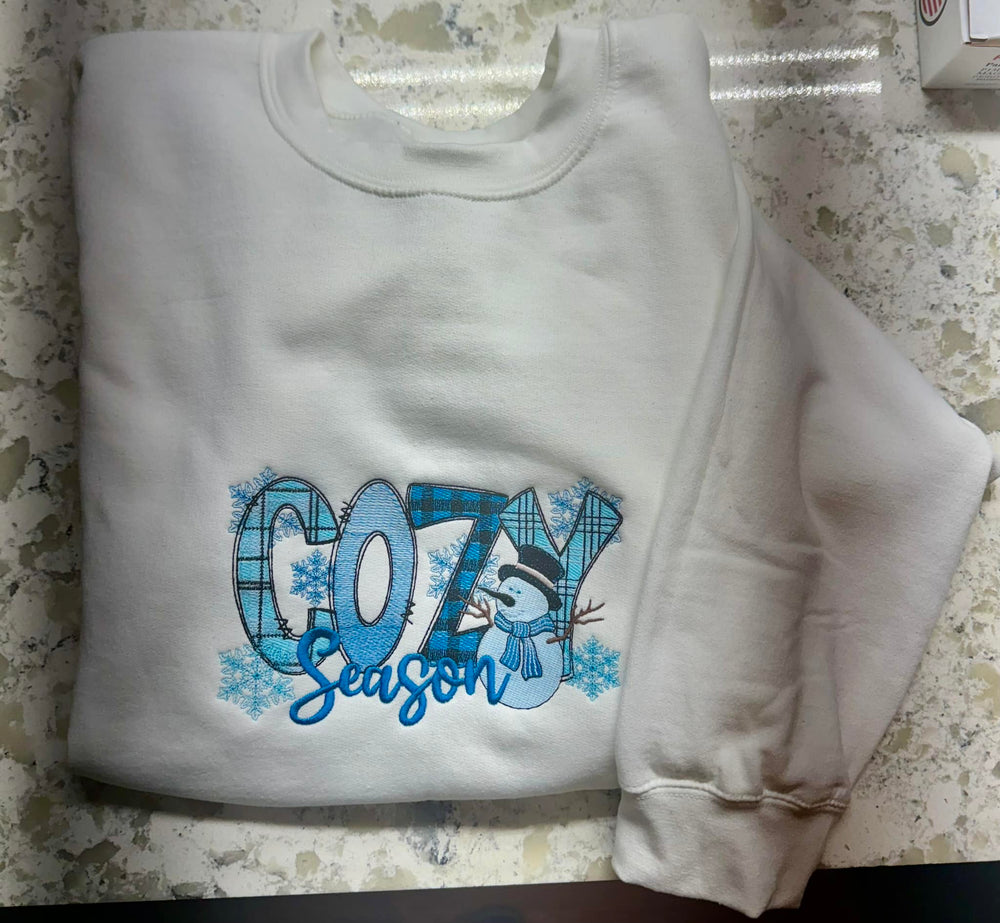 Cozy Snowman -  Hoodie Embroidery
