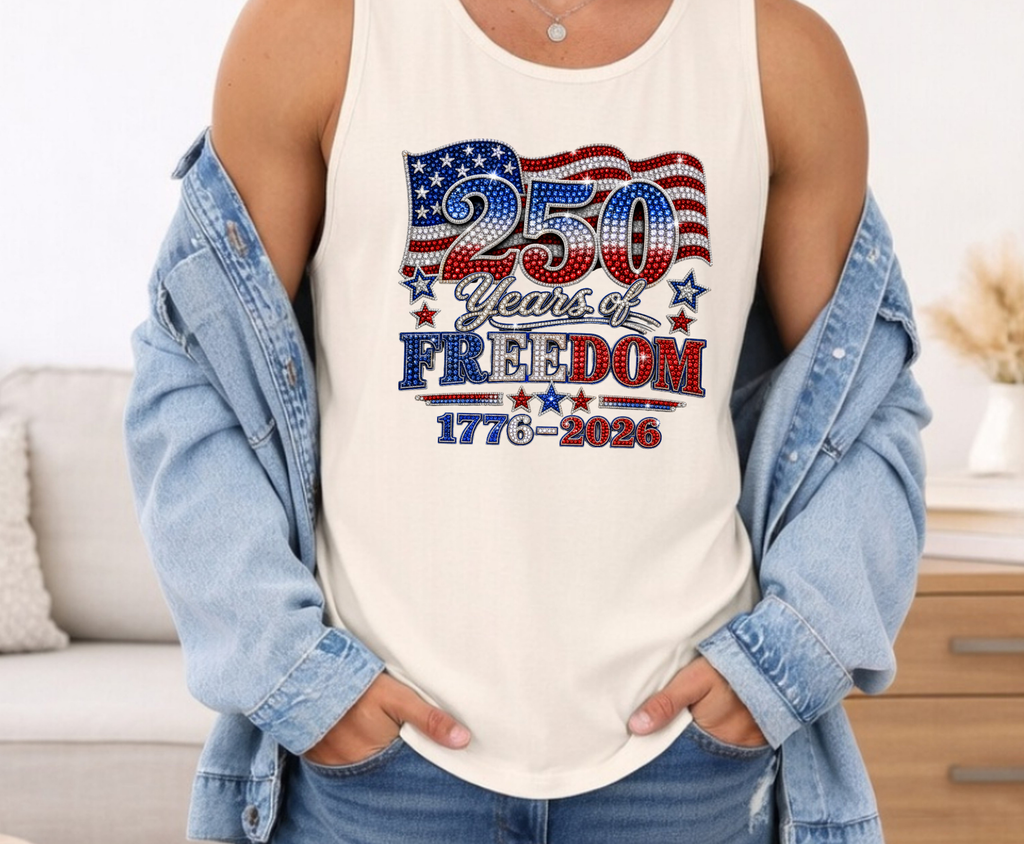 Patriotic Faux Rhinestone - Adult Direct To Film Transfer