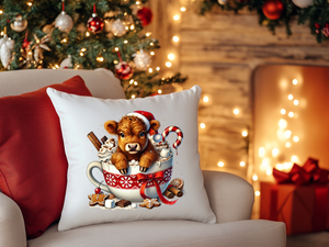 Christmas Highland Cow - Direct To Film Transfer