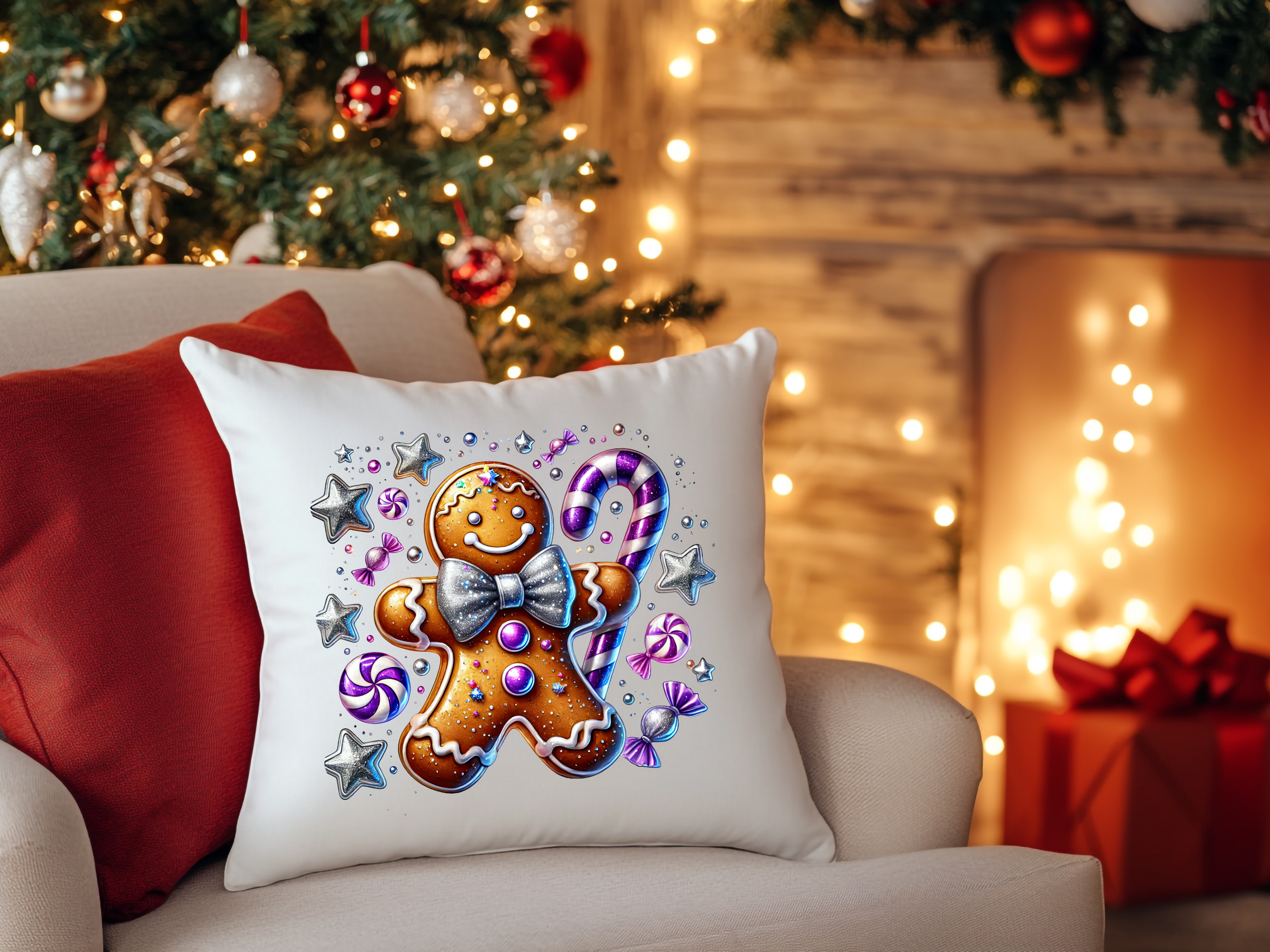 Christmas Gingerbread Man - Direct To Film Transfer