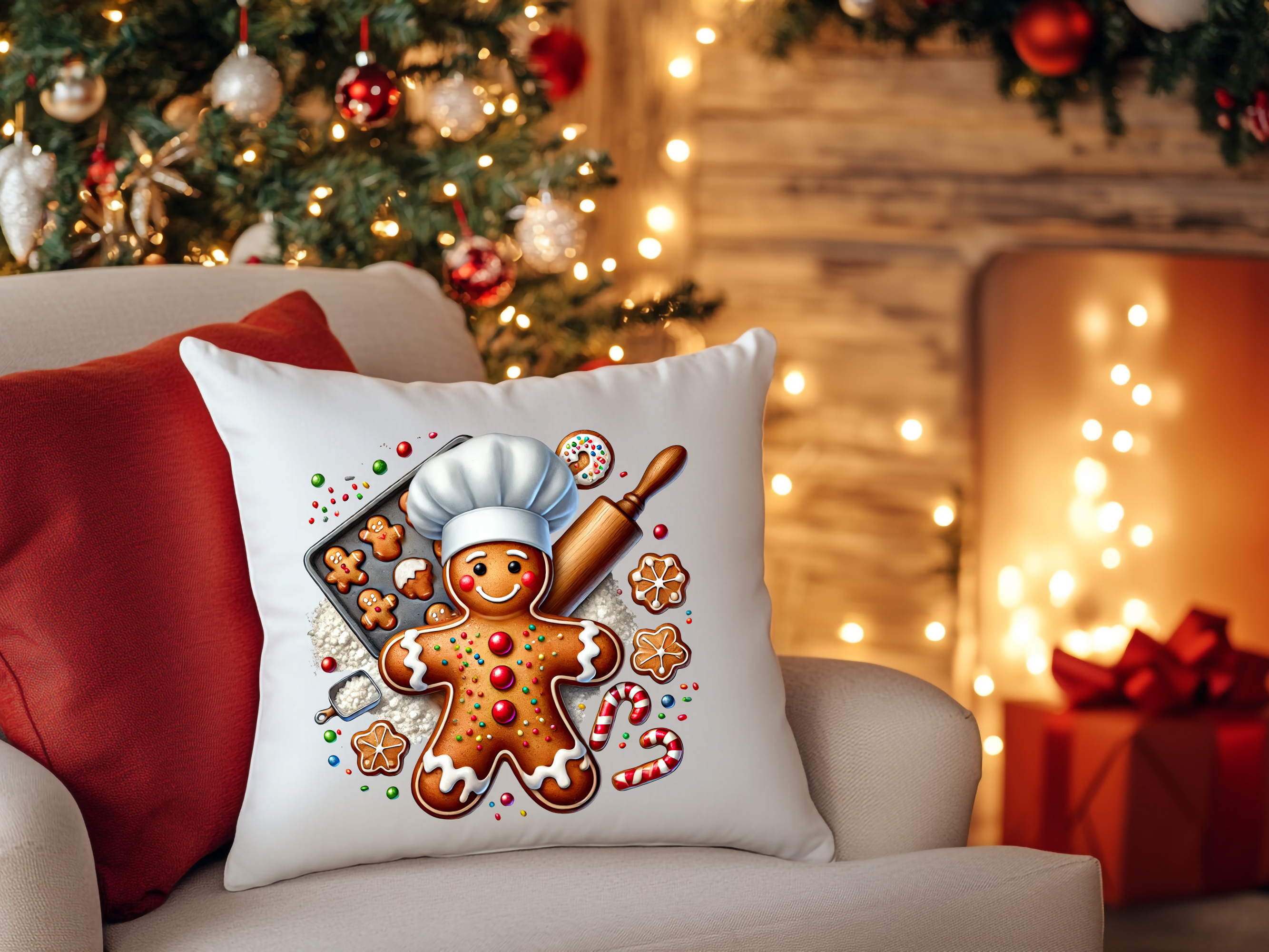 Christmas Gingerbread Man - Direct To Film Transfer