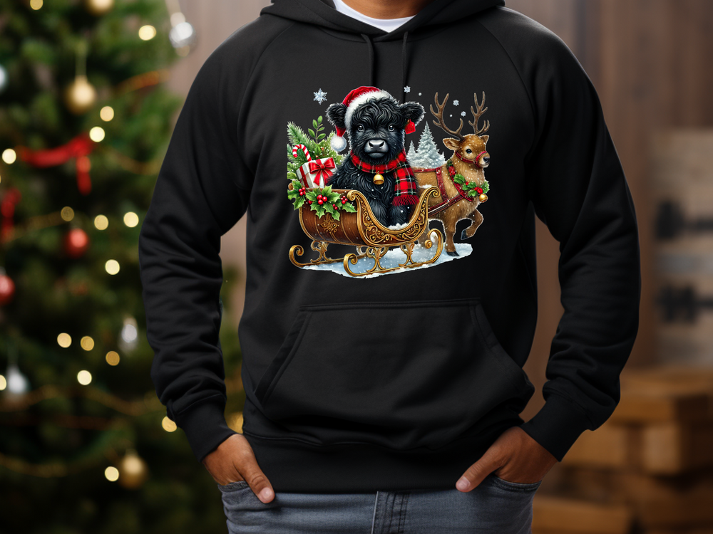 Christmas Highland Cow - Direct To Film Transfer