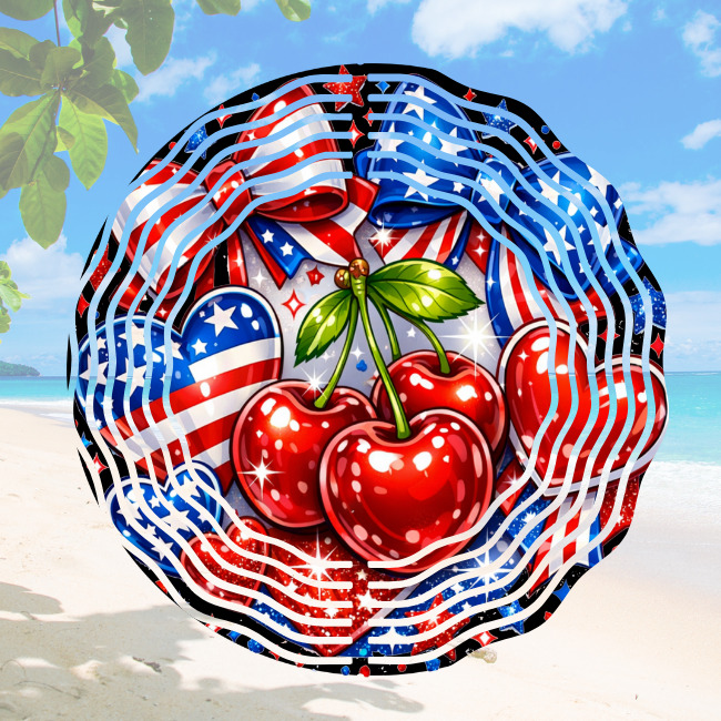 Patriotic Cherry - Wind Spinner Digital Download