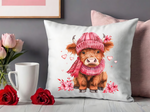 Load image into Gallery viewer, Valentines Highland Cow - Direct To Film Transfer
