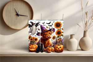 Halloween Highland Cow Tumbler