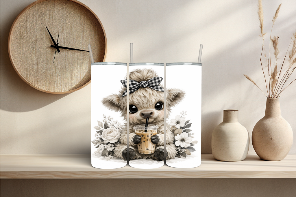 Highland Cow Ice Coffee - Tumbler Digital Download