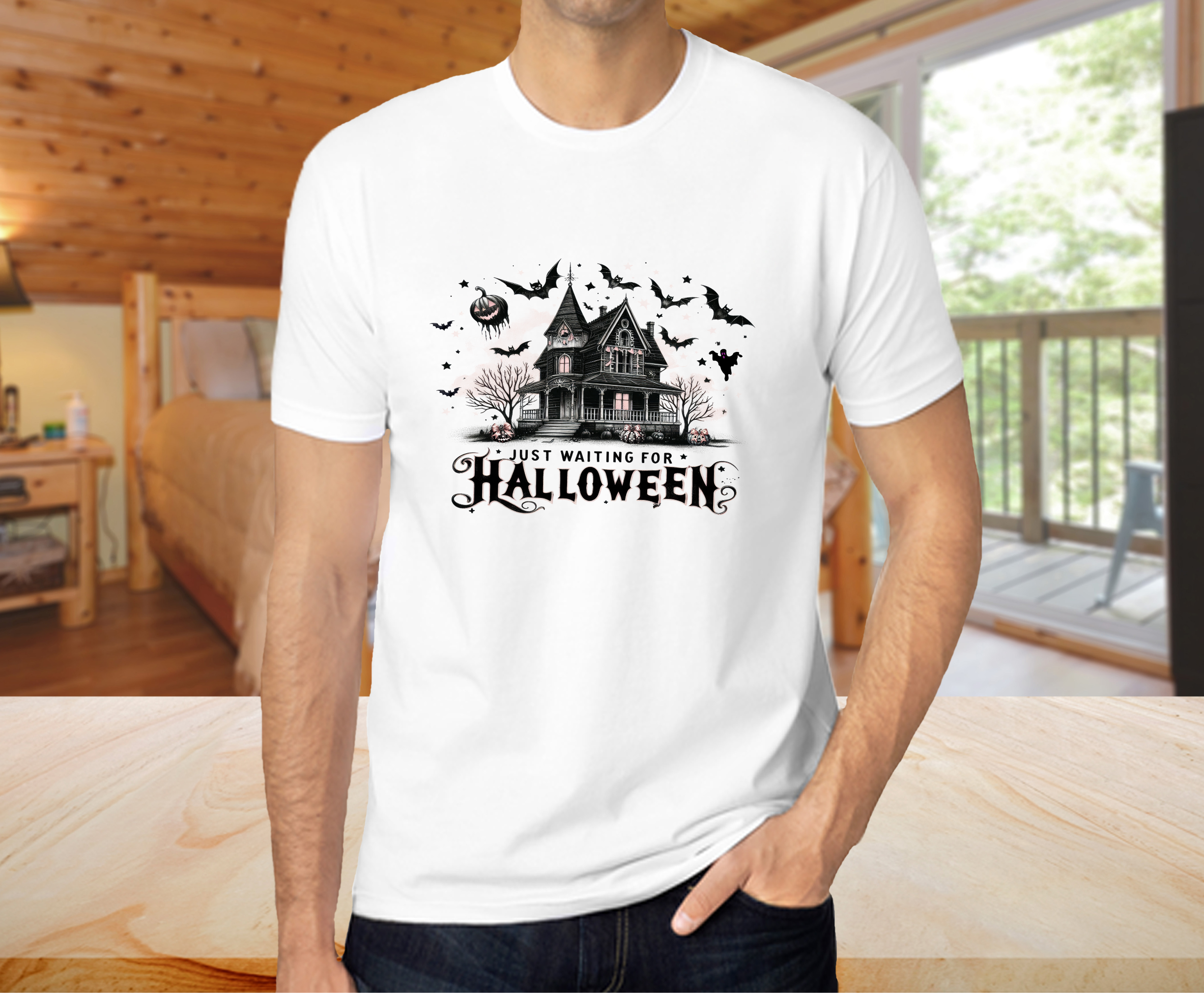 Halloween Haunted House - Adult T-Shirt