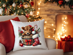 Christmas Highland Cow - Direct To Film Transfer