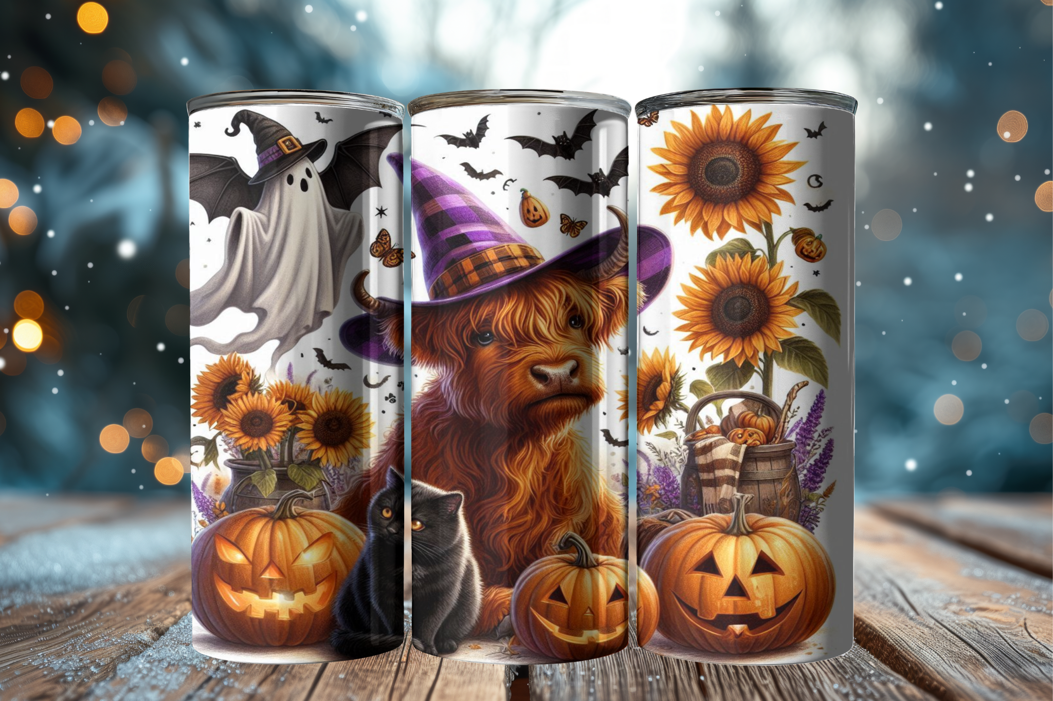 Halloween Highland Cow Tumbler