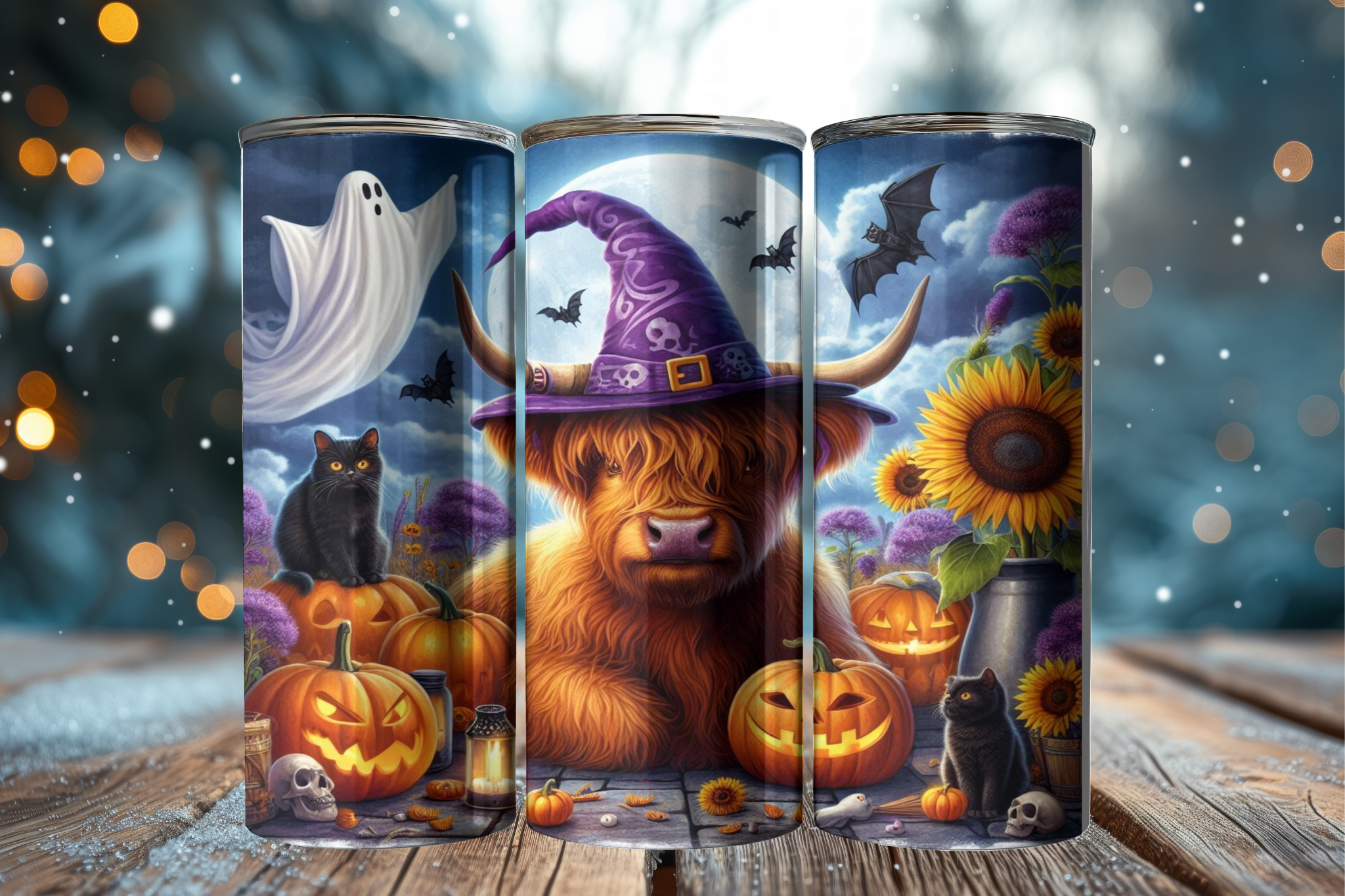 Halloween Highland Cow Tumbler