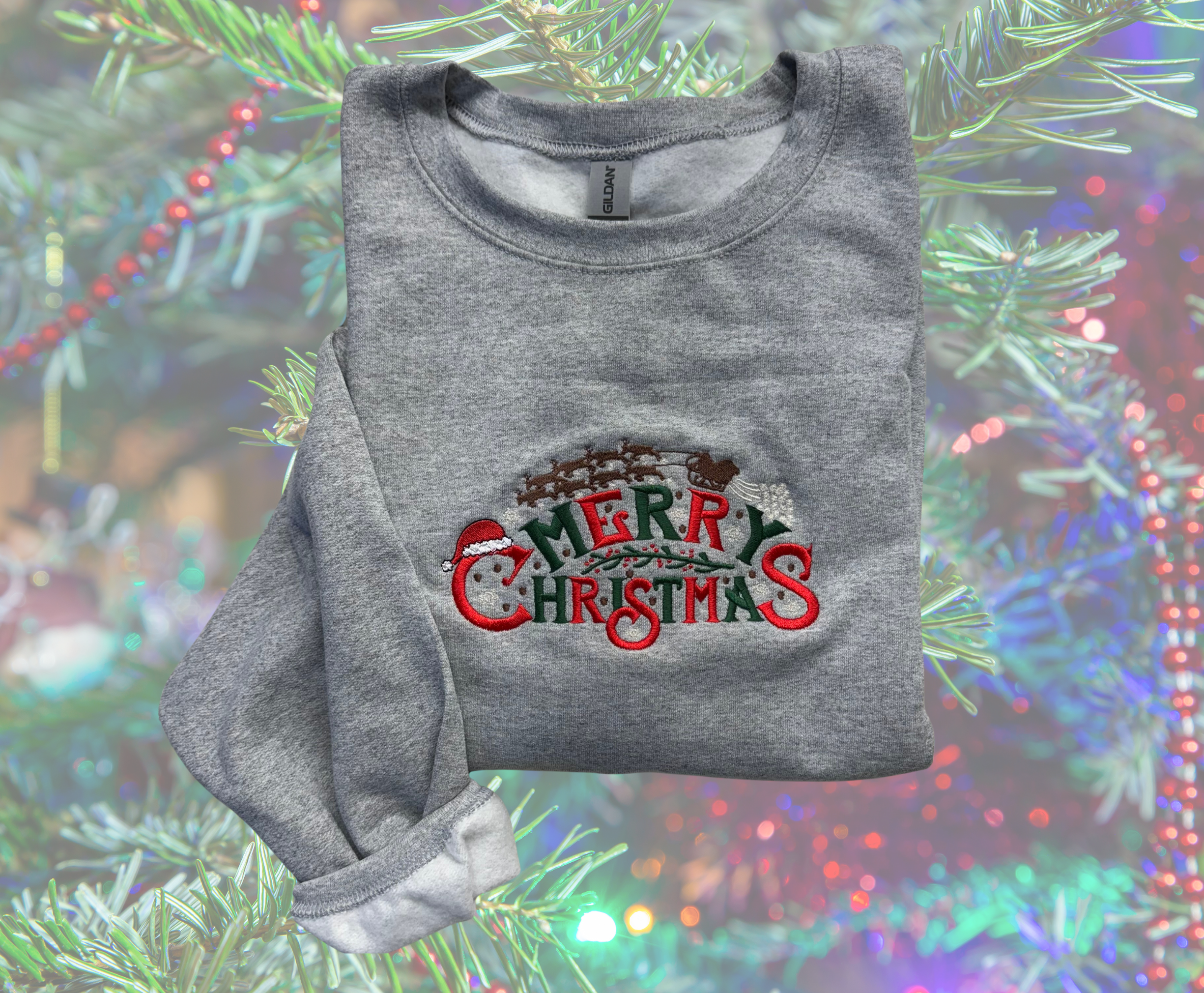 Merry Christmas - Crewneck Embroidery