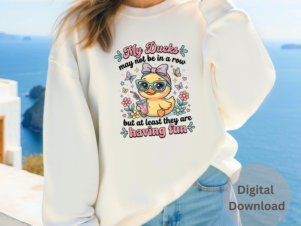 Ducks In A Row - PNG Digital Download