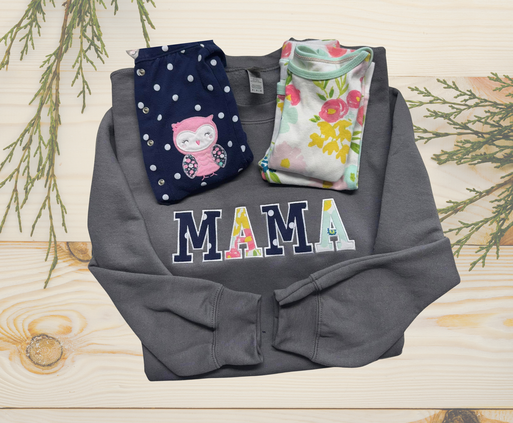 MAMA Keepsake  -  Hoodie Adult Embroidery