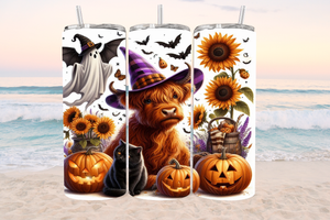 Halloween Highland Cow Tumbler