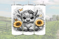 Black and White Highland Cow - Tumbler Digital Download
