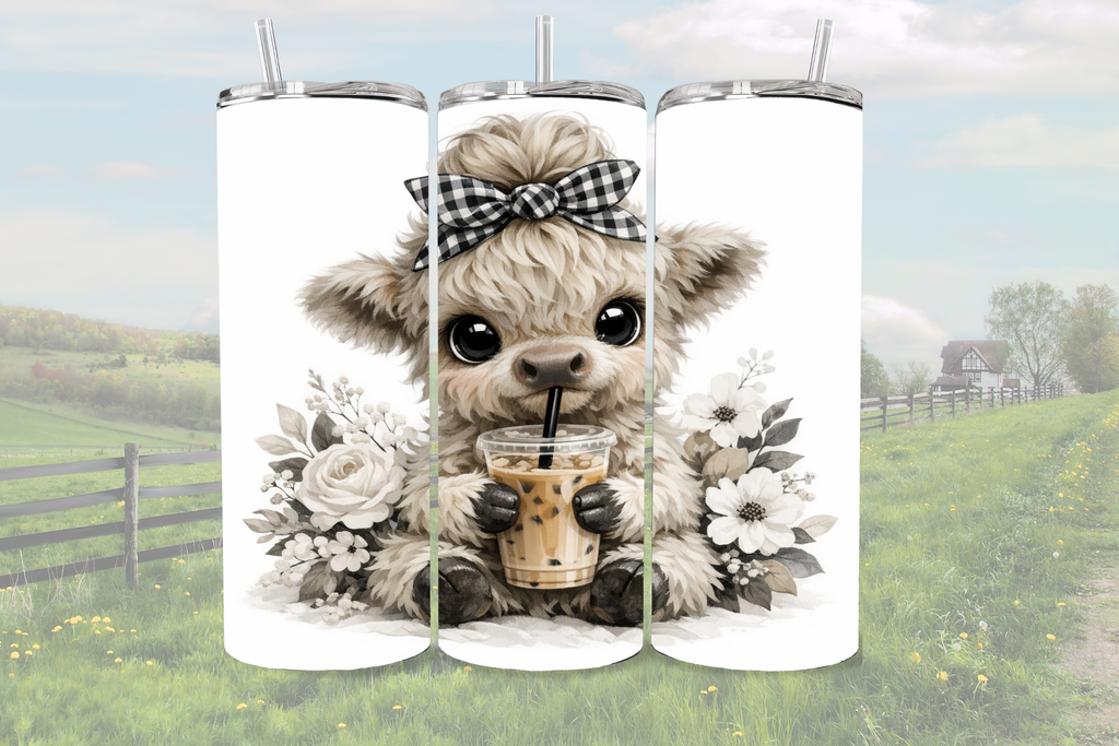 Highland Cow Ice Coffee - Tumbler Digital Download