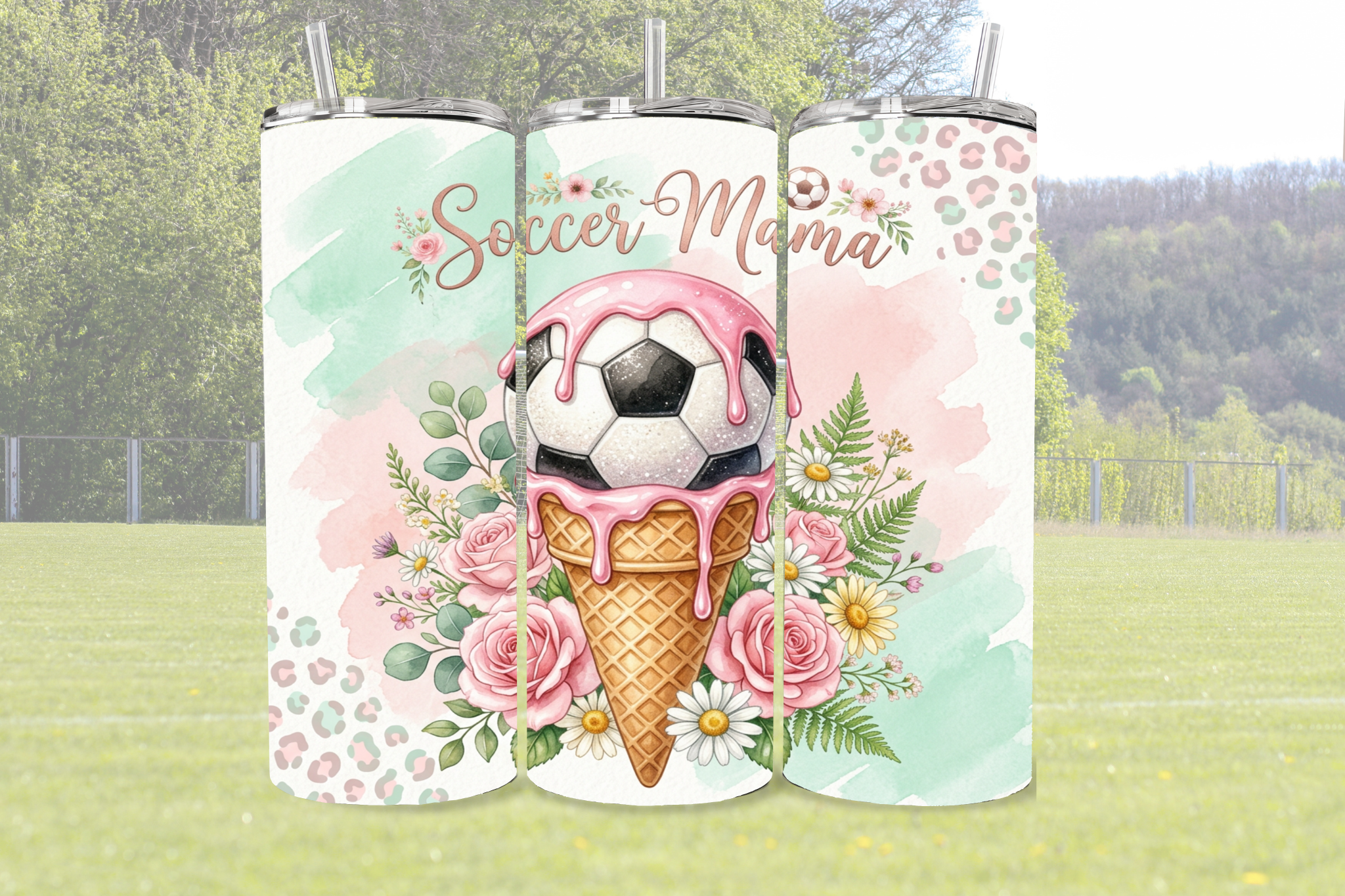 Soccer Mama Ice Cream Cone - Tumbler Digital Download