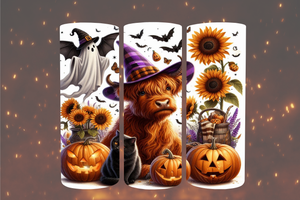 Halloween Highland Cow Tumbler