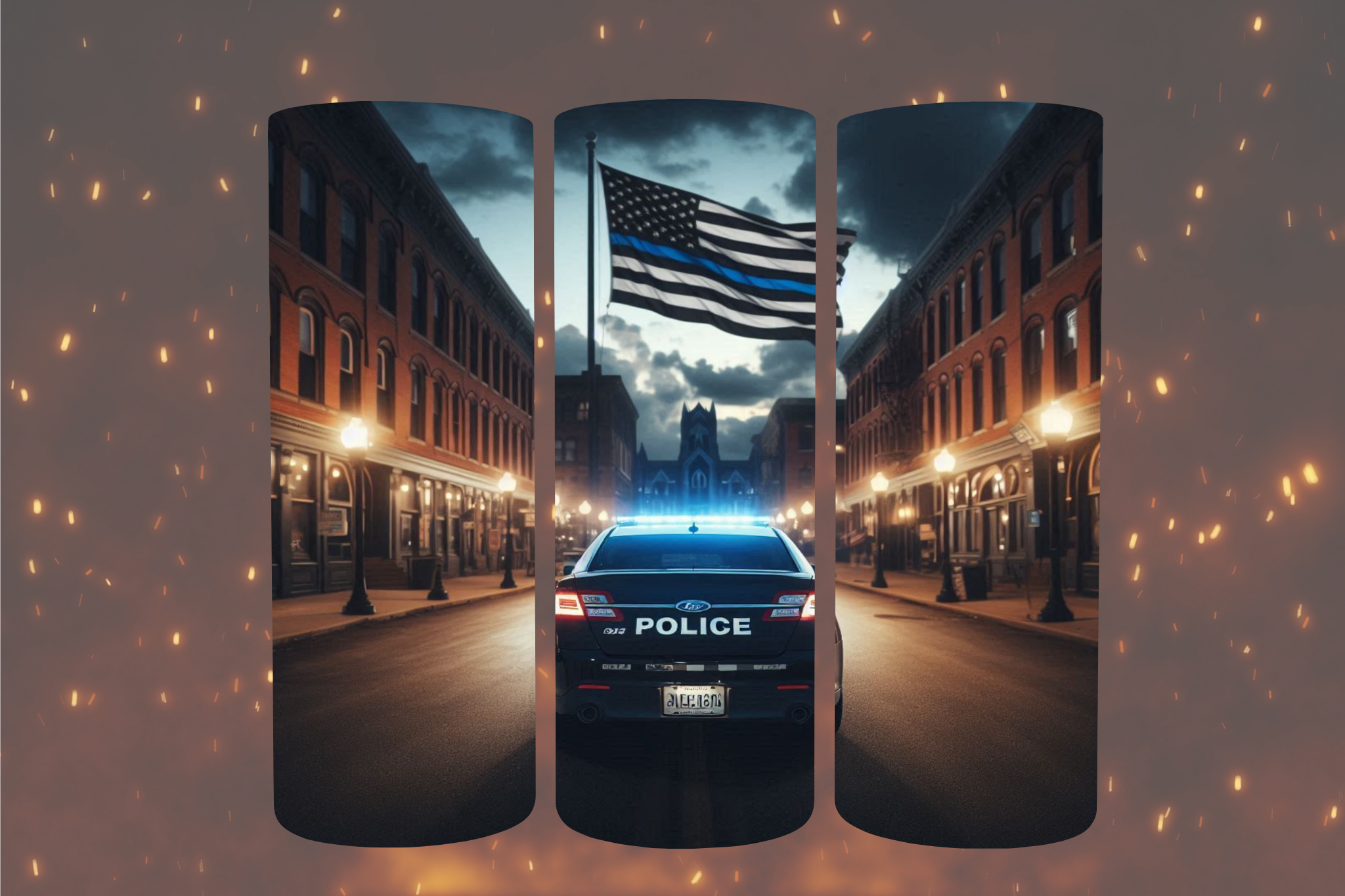 Thin Blue Line Police Tumbler