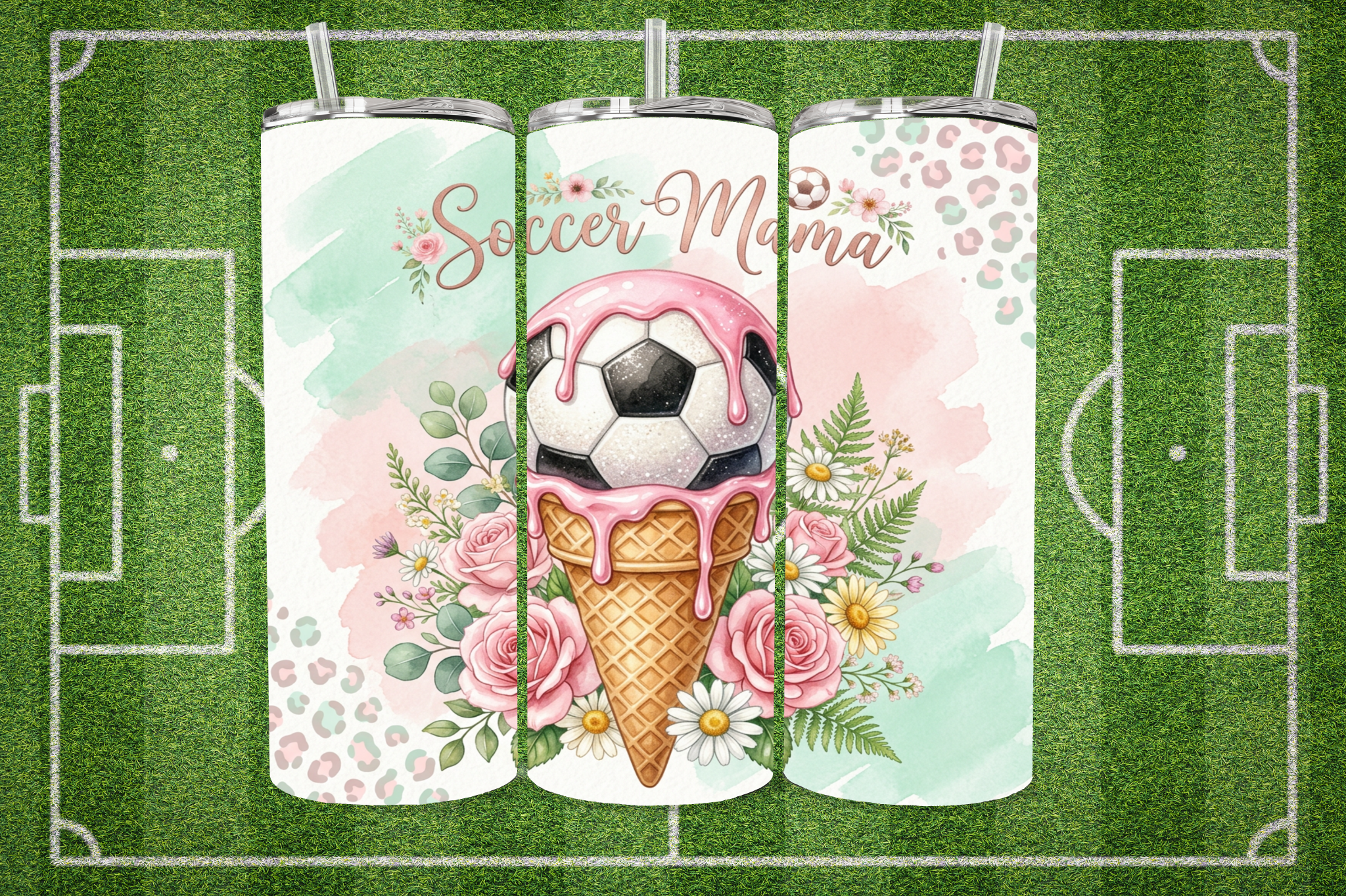Soccer Mama Ice Cream Cone - Tumbler Digital Download