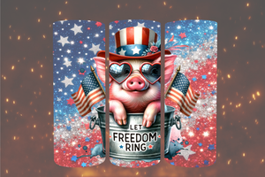 Piggy Patriotic Tumbler