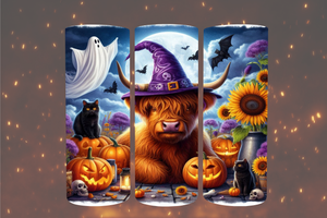 Halloween Highland Cow Tumbler