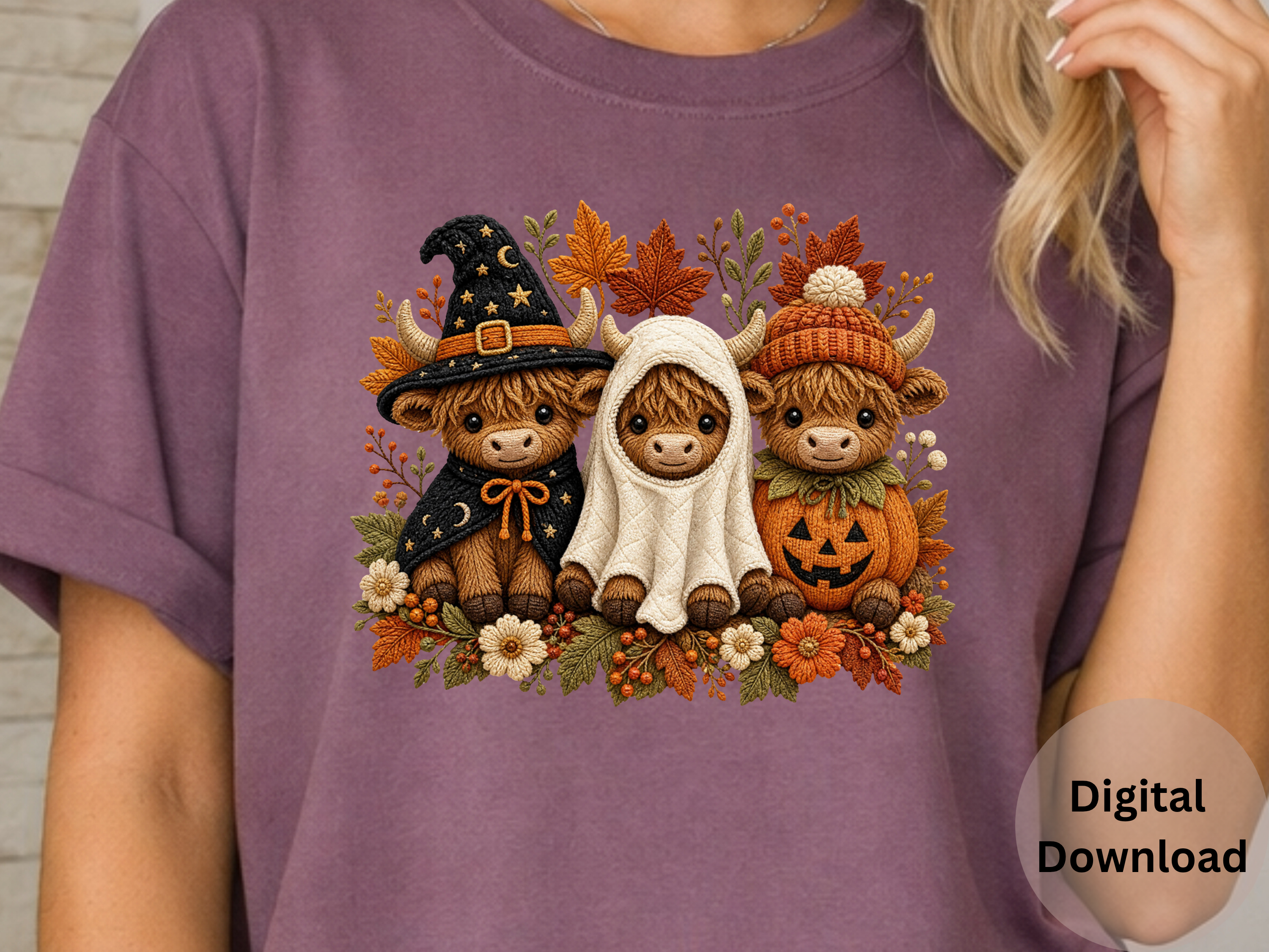 Halloween Highland Cow- PNG Digital Download