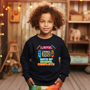 School - Level Up 100 Days Of School Youth Crewneck / Hoodie