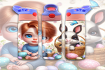 Load image into Gallery viewer, Easter Boy and Bunny Kids Flip Top Sippy Cup Design  - Digital Download
