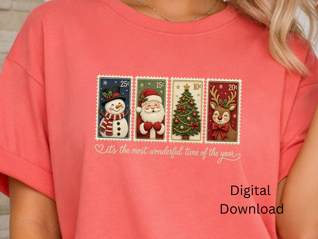 Tangled Up in Christmas Cheer Santa & Snowman - PNG Digital Download