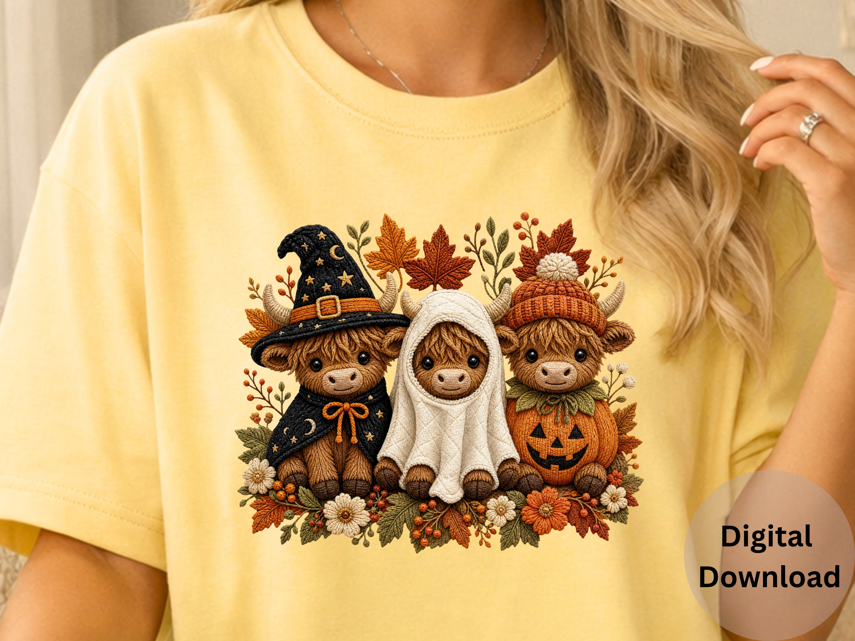 Halloween Highland Cow- PNG Digital Download