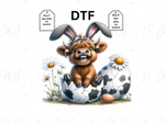 Load image into Gallery viewer, Easter Baby Highland Cow 8 - Direct To Film - DTF Transfer
