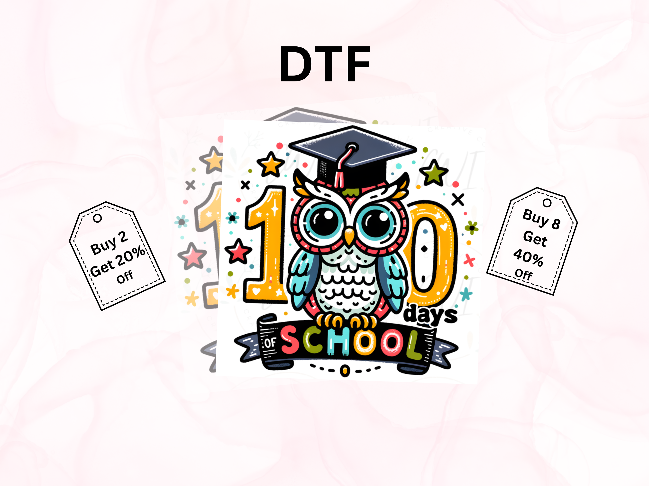 School - 100 Days Of School With Owl - Direct To Film Transfer