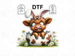 Load image into Gallery viewer, Easter Baby Highland Cow 7 - Direct To Film - DTF Transfer
