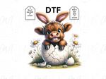 Load image into Gallery viewer, Easter Baby Highland Cow 4 - Direct To Film - DTF Transfer
