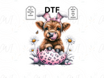 Load image into Gallery viewer, Easter Baby Highland Cow 2 - Direct To Film - DTF Transfer
