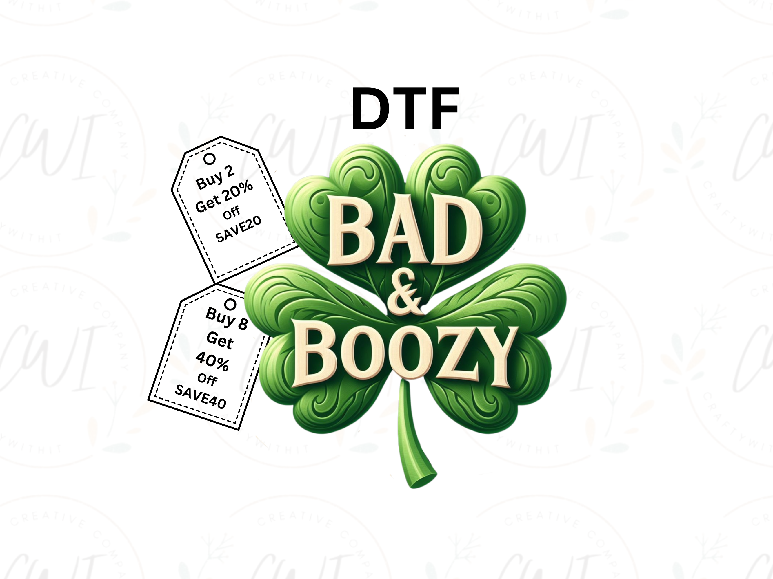 Bad & Boozy 2 - Direct To Film - DTF Transfer