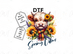 Load image into Gallery viewer, Spring Vibe Highland Cow 1 - Direct To Film - DTF Transfer
