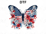 Load image into Gallery viewer, Butterfly Patriotic - Direct To Film - DTF Transfer
