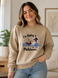 I’m Having a Meltdown Embroidered Snowman - Crewneck Adult Embroidery