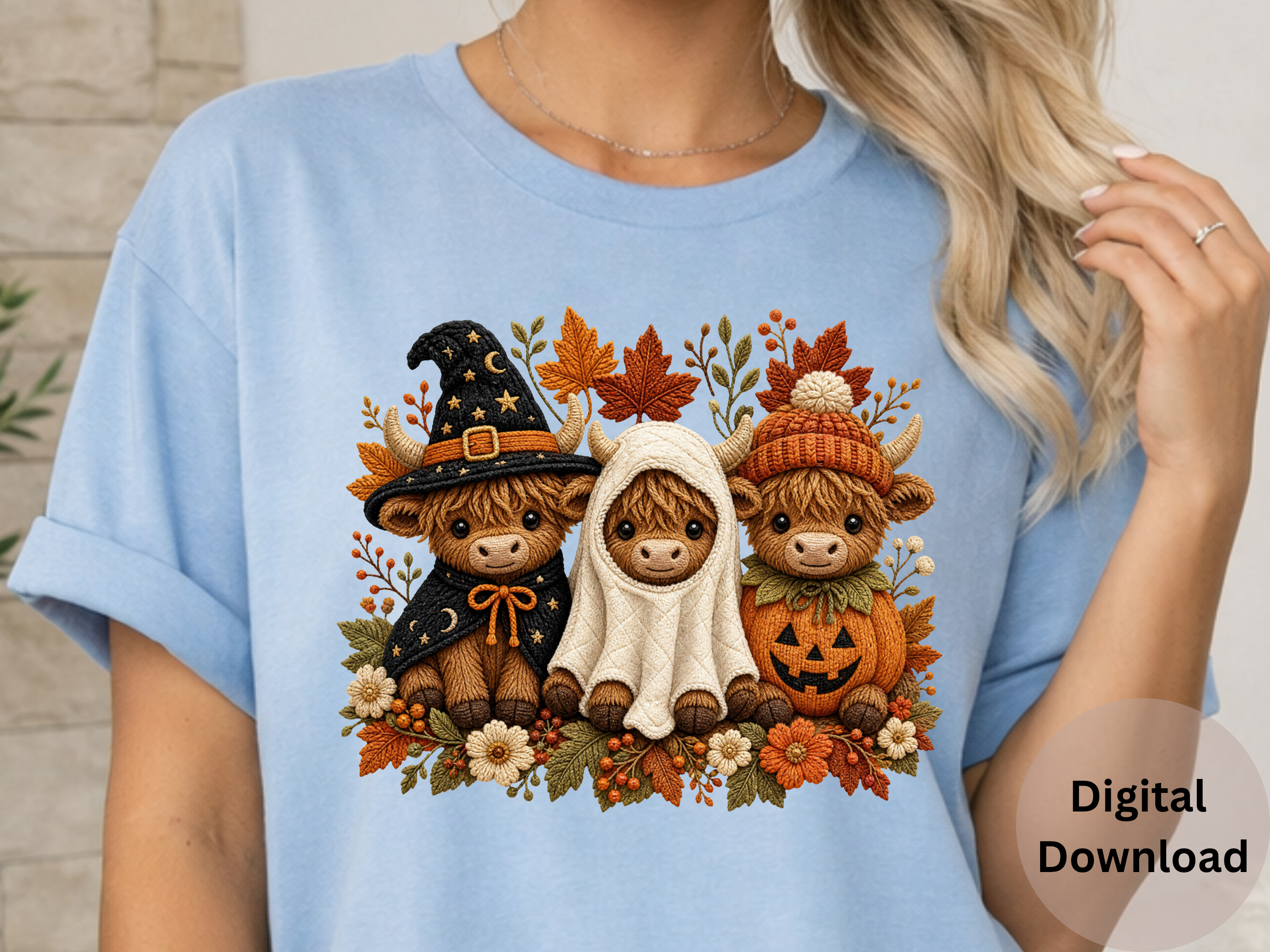 Halloween Highland Cow- PNG Digital Download
