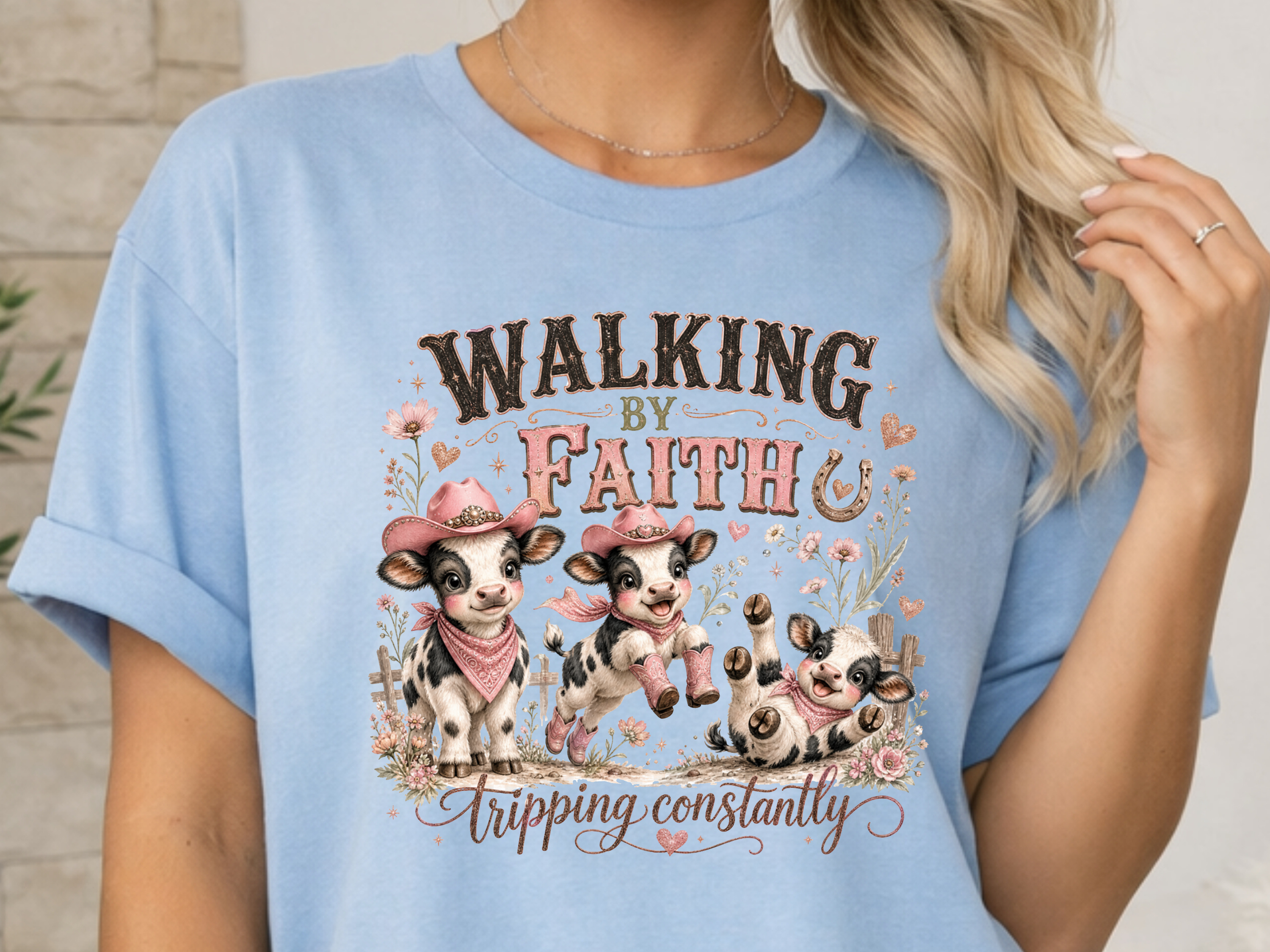 Walking By Faith Pink - Youth/Adult Direct To Film Transfer