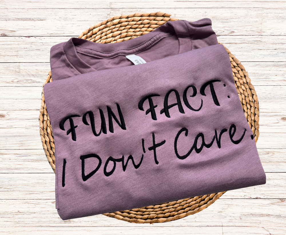 Fun Fact  - Crewneck Embroidery