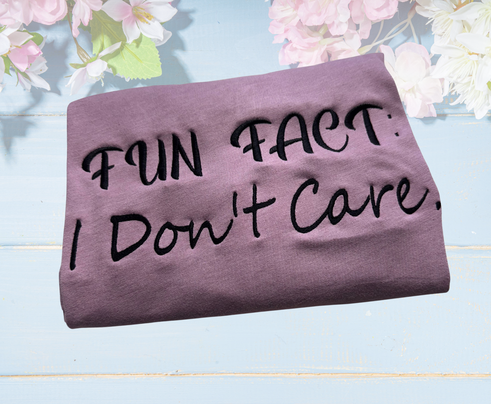 Fun Fact  - Crewneck Embroidery