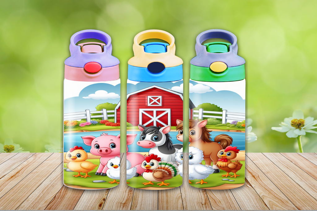 Farm Animals 12oz - Kids Sippy Digital Download